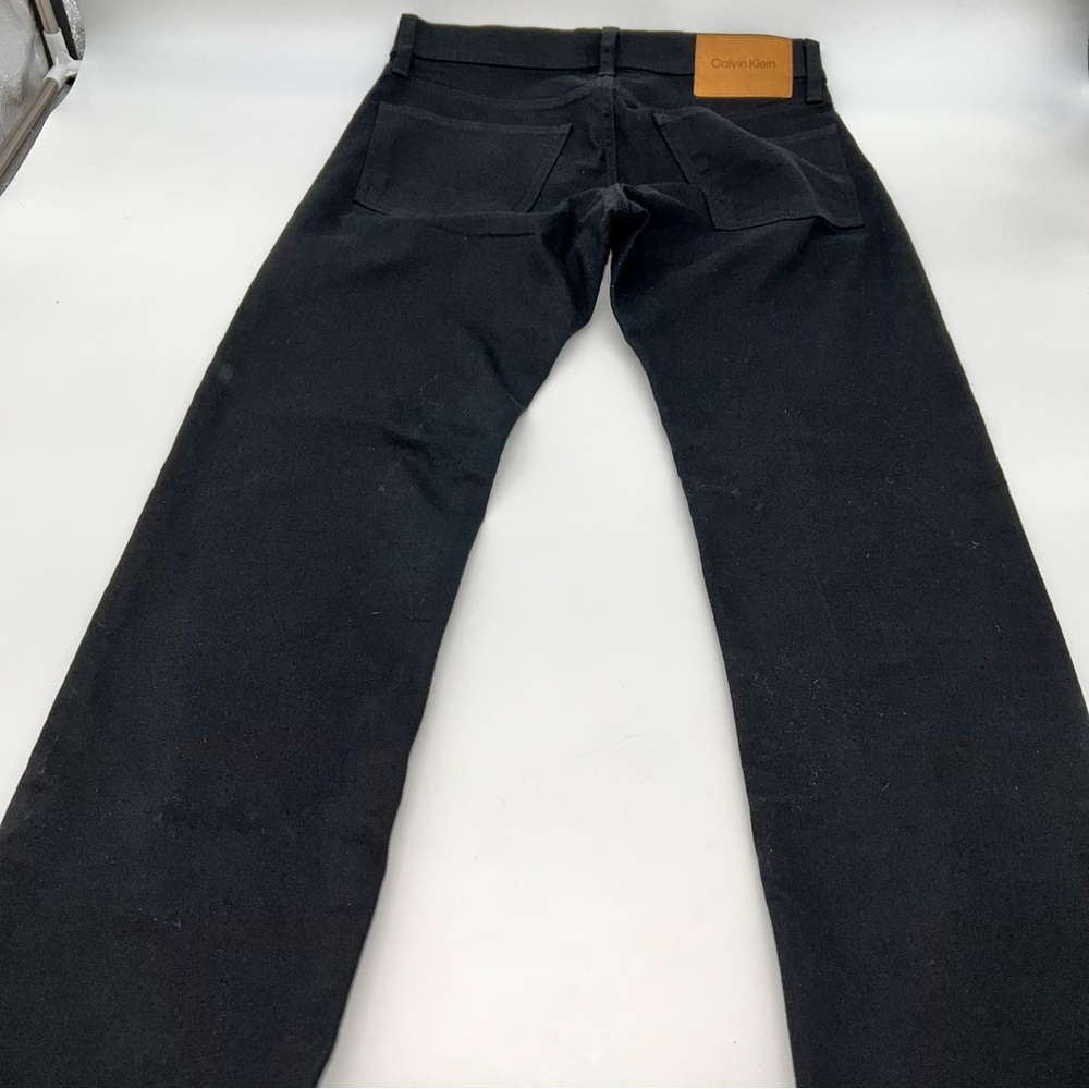 Calvin Klein Men's Black Slim Straight Fit Denim Jeans w/Stretch W28 X L30 - Picture 3 of 14